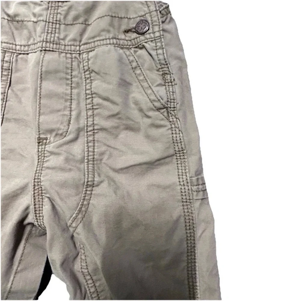 Toddler Boy Oshkosh B’gosh Khaki Overalls Size 18-24 Months